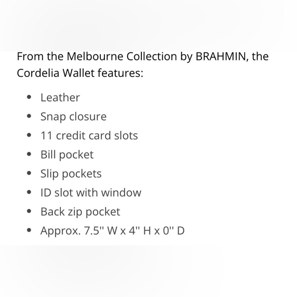 Brahmin Modern Checkbook Wallet, Pecan Melbourne, NWT - Picture 9 of 9